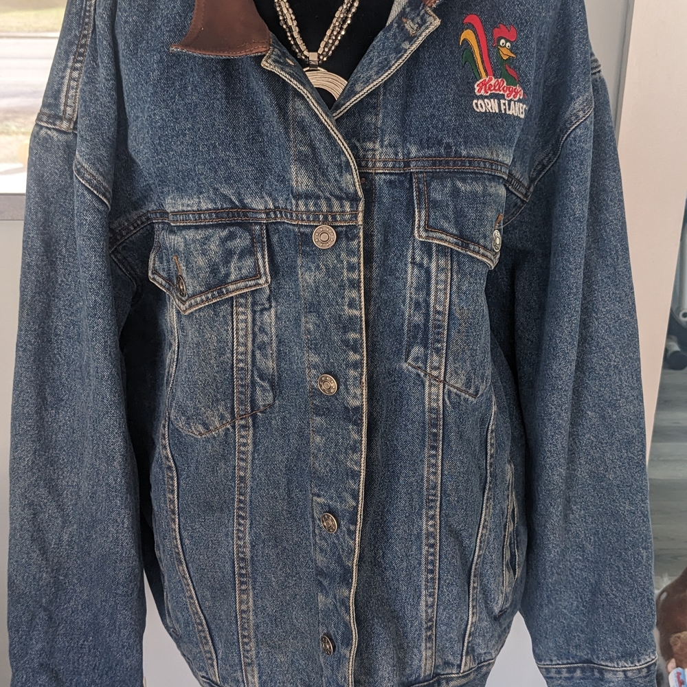 Classic Blue Denim Jacket with Embroidered Detail